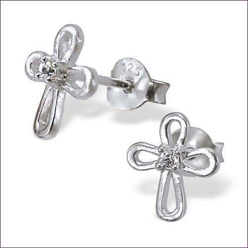Silver Cross Earrings