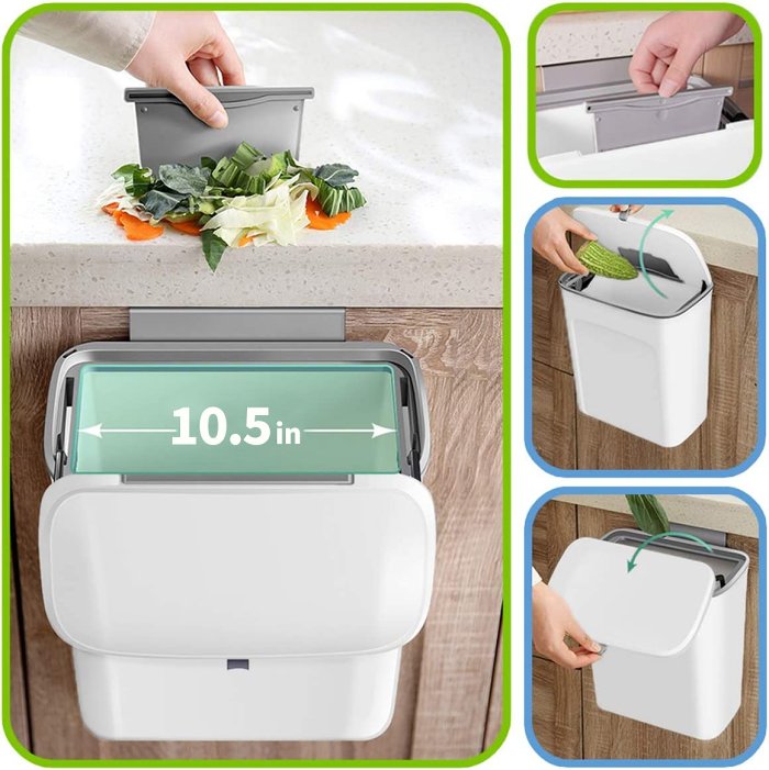 Wall-mounted trash cans