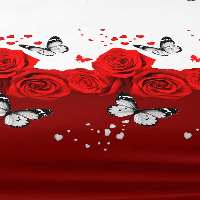 Rose Butterfly Patterned Bedsheet