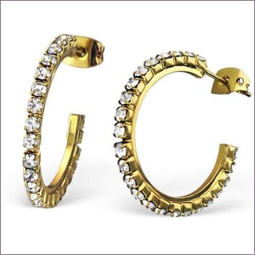 Hoop Crystal Earrings
