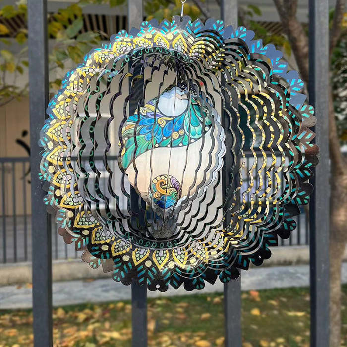 Stainless steel wind rotating hanging wind chime