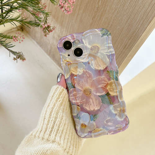 iPhone Retro Oil Painting Floral Phone Case