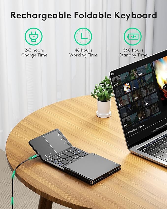 Multi-Device Foldable Bluetooth Keyboard