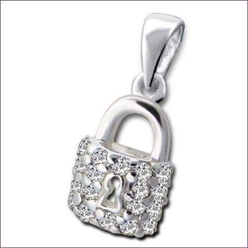 Silver Padlock Pendant