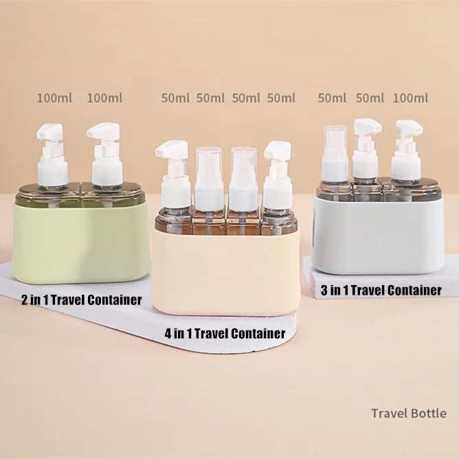 Mini Shampoo Dispenser Portable Travel Bottle Set