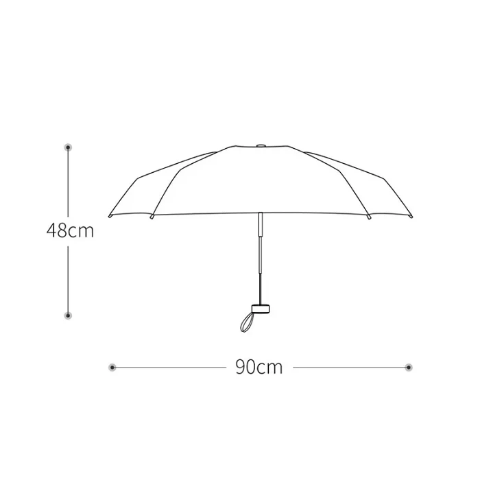 Mini Travel Size Rain Sun Umbrella