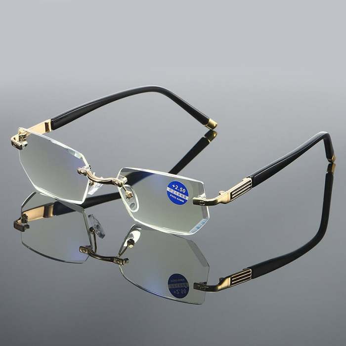 Sapphire high hardness anti-blue light progressive distance reading glasses