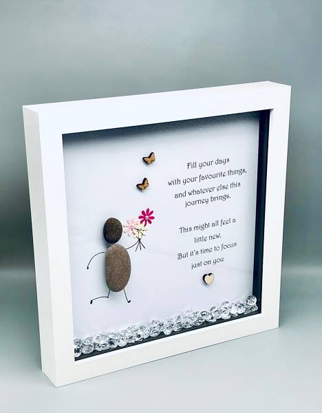 Christmas Sale 49% OFFGood luck present, pebble art picture framed poem
