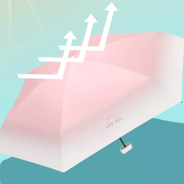 Mini Travel Size Rain Sun Umbrella