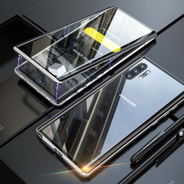 High Definition Magnetic Tempered Glass Double-sided Phone Case For Samsung