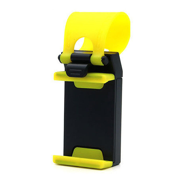 Car steering wheel phone holder