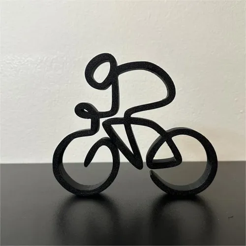 Minimalistic Cyclist Sculpture