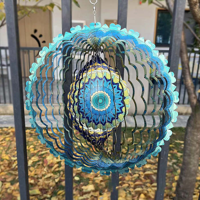 Stainless steel wind rotating hanging wind chime