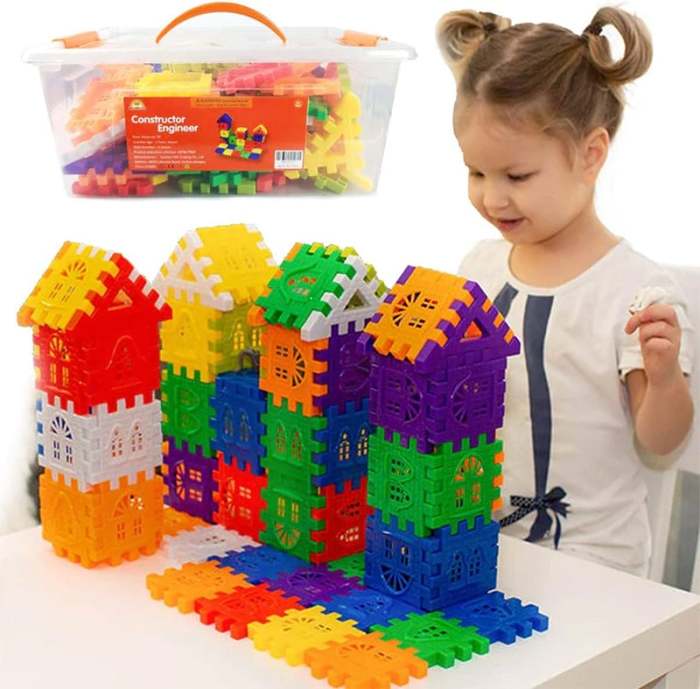 Waffle-type Snap-on Building Blocks