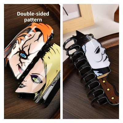 Scary Movie Themed Ghostly Faces Hair Clips
