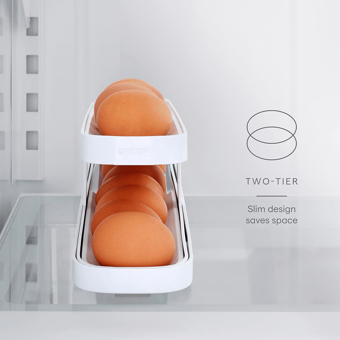 Automatic Scrolling Egg Rack Holder Storage Box