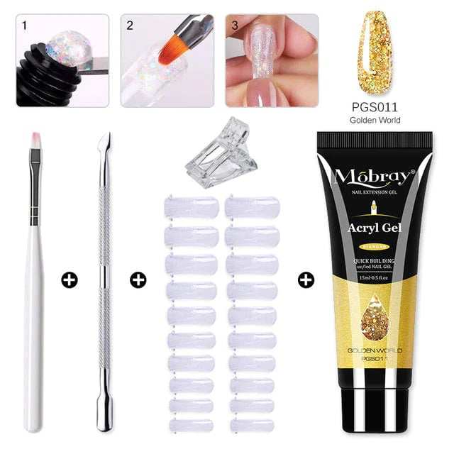 Multielement gel nail kit