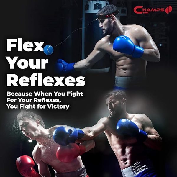 Head mounted boxing reaction ball