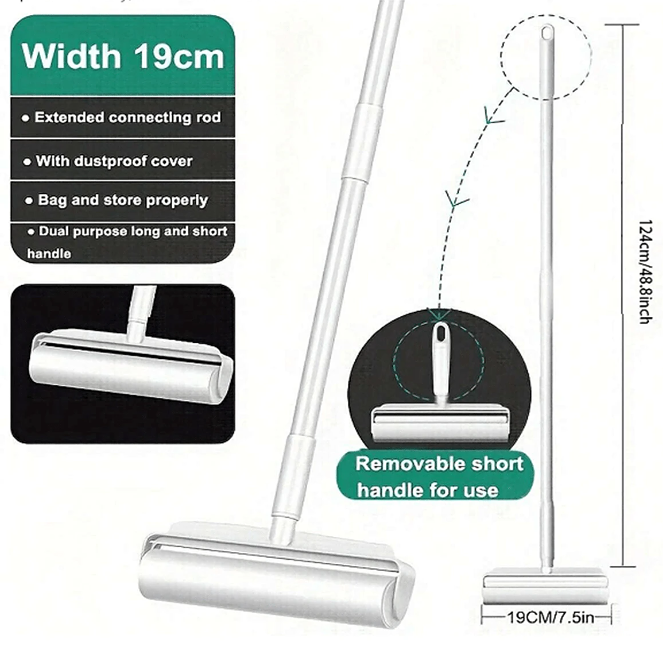 Adjustable Long Handle Sticky Hair Remover Roller
