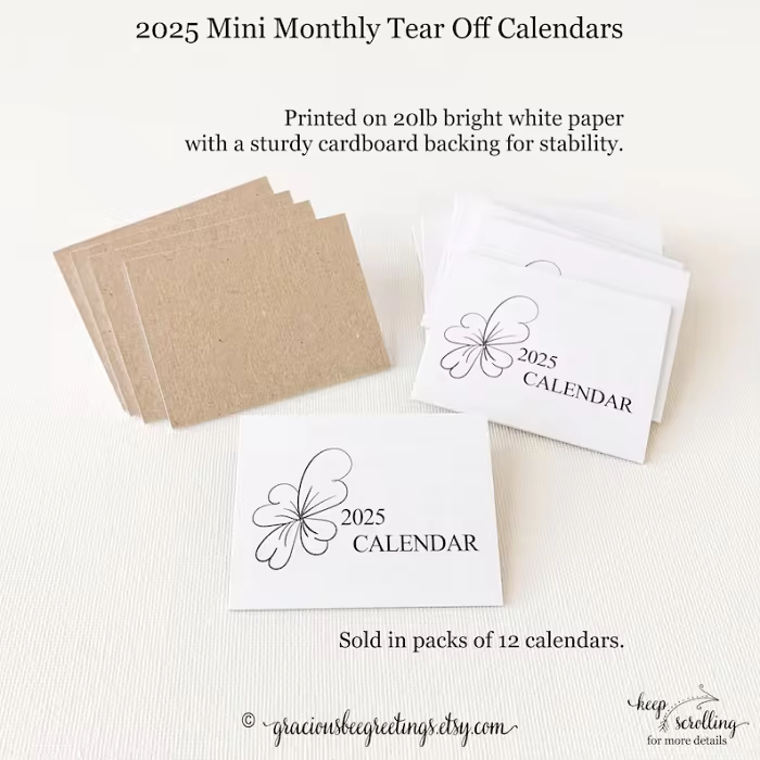 2025 Mini Tear-off Calendar