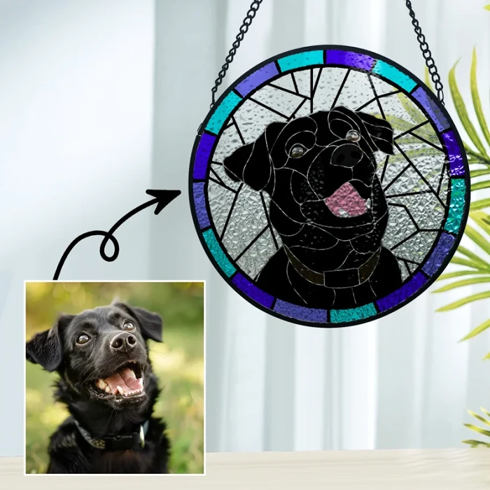 Stained Glass Dog Memorial