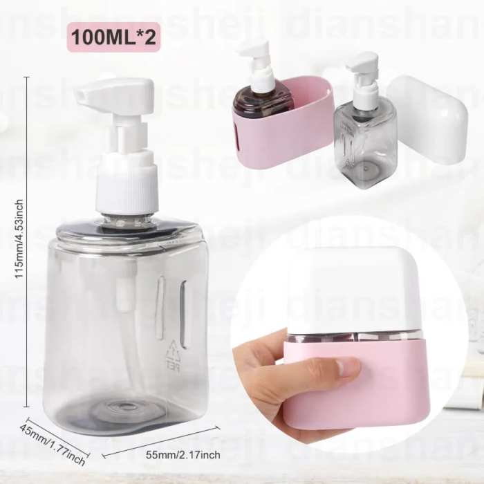 Mini Shampoo Dispenser Portable Travel Bottle Set