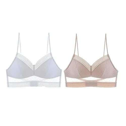 Low Back Wireless Lifting Lace Bra