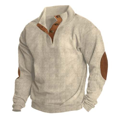 Men's Corduroy Casual Stand Collar Sweatshirts