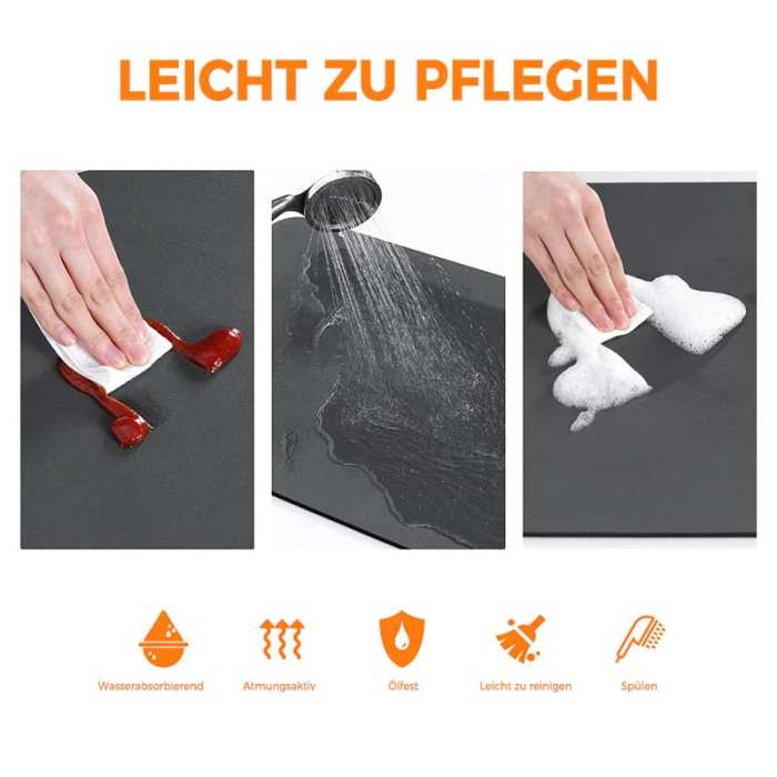 Super absorbent kitchen drying mat