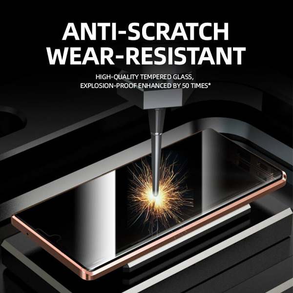 Magnetic Tempered Glass Double-sided Phone Case For Samsung