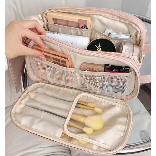 Hot Sale Pied De Poule Large-capacity Travel Cosmetic Bag