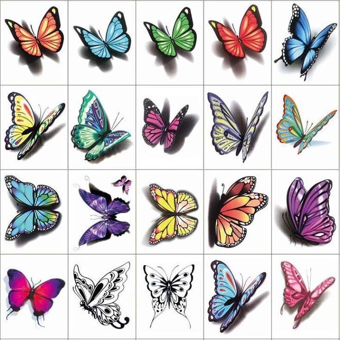 Trendy 3D Tattoo Stickers 50 PCS