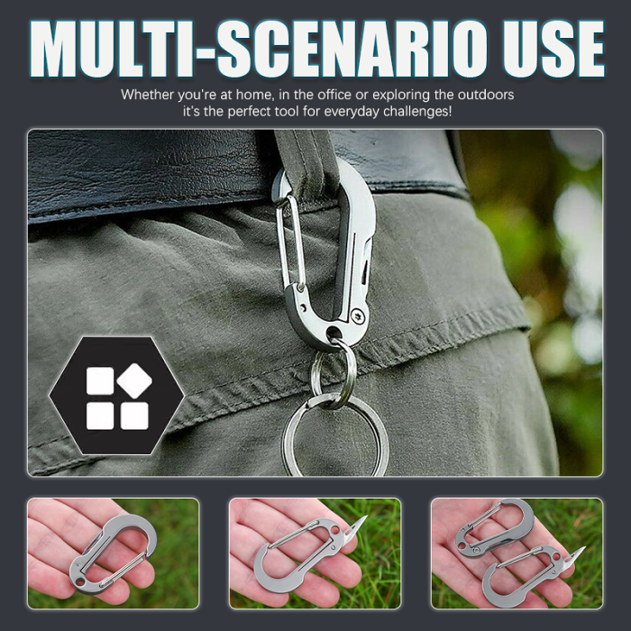 Multifunctional Titanium Keychain With Pocket Knife