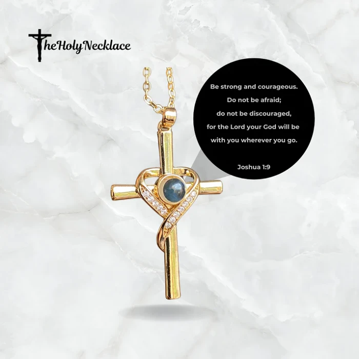 Projection Cross Necklace for Women - Religious Christian Jewelry for Baptism &
