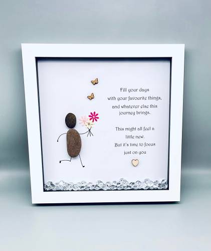 Christmas Sale 49% OFFGood luck present, pebble art picture framed poem