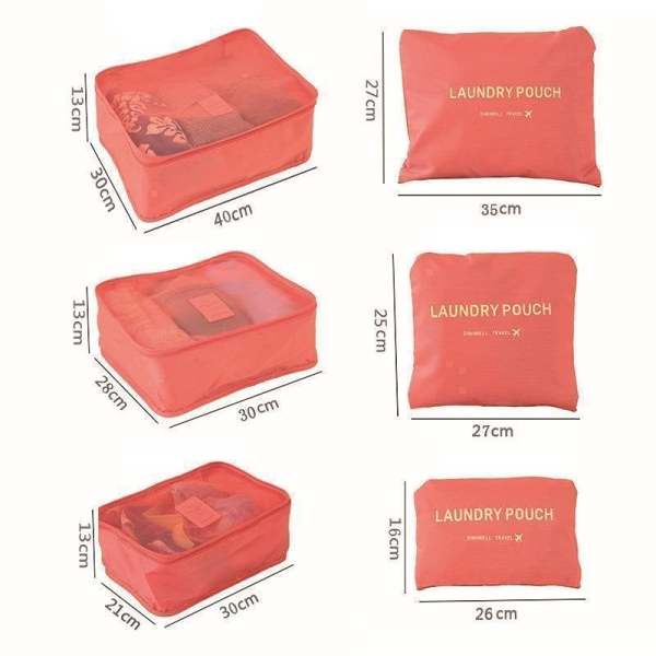 6 pieces portable luggage packing cubesBuy More Save More