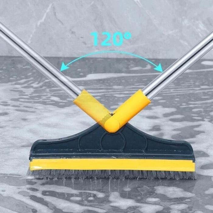 2 in 1 Floor Scrub Brush with Long Handle