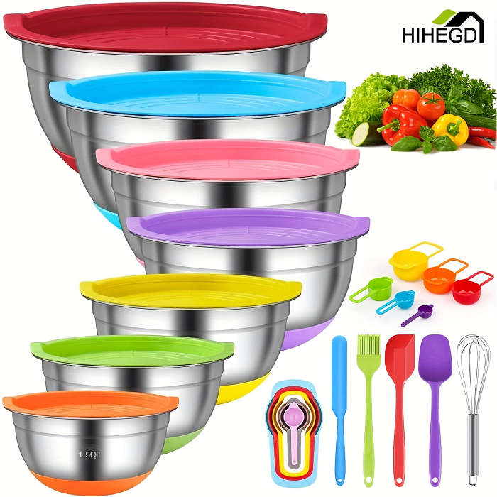 18pc Stainless Steel Mixing Bowl Set