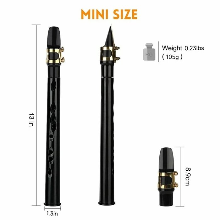 Key Of C Two Octave Range Pocket Travel Saxphone