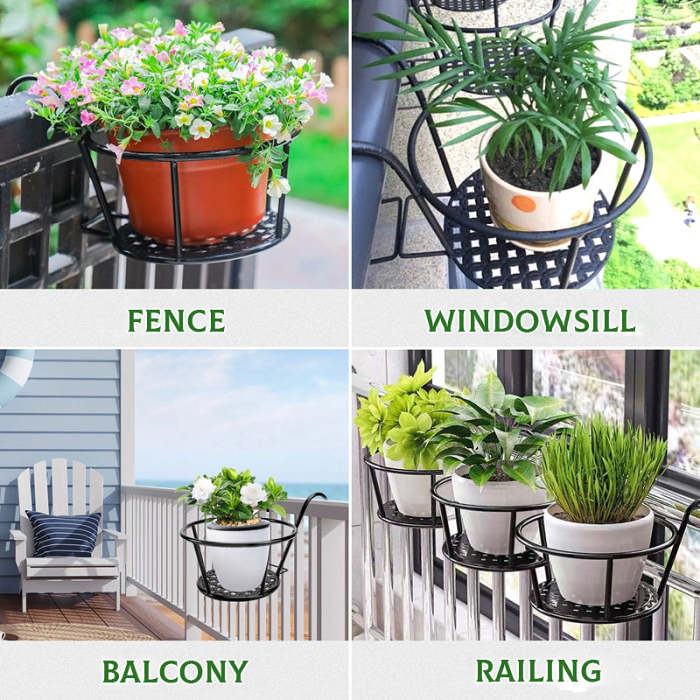 Plant Railing Hanging Flower Pot StandFree shipping on orders over $60