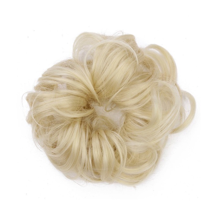 Messy Curly Hair Wig Bun