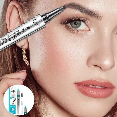 BUY 1 GET 1 FREE( 2 PCS)High Quality 3D Waterproof Microblading Eyebrow Pen 4 Fork Tip Tattoo Pencil