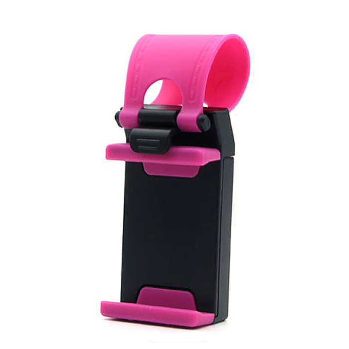 Car steering wheel phone holder