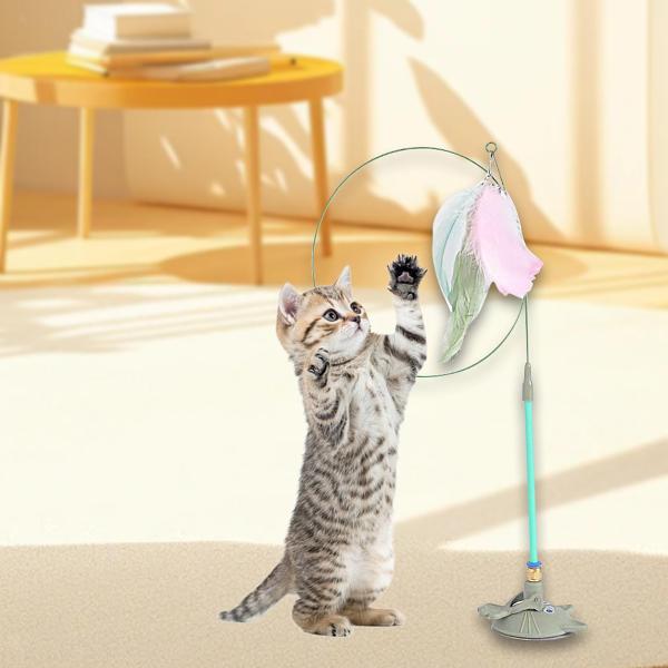 Strong suction cup automatic cat toy