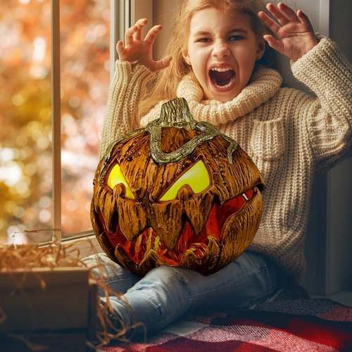 Halloween Scary Pumpkin With Lights  Early Halloween Flash Sale