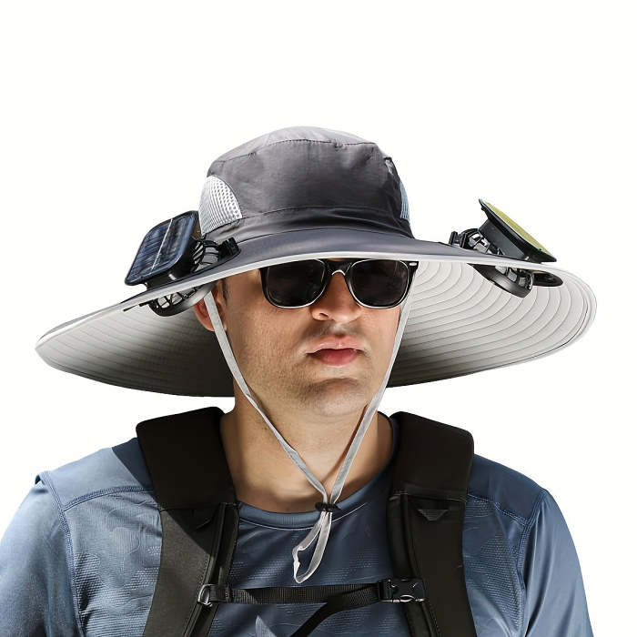 New! Solar Fan Fishing Hat