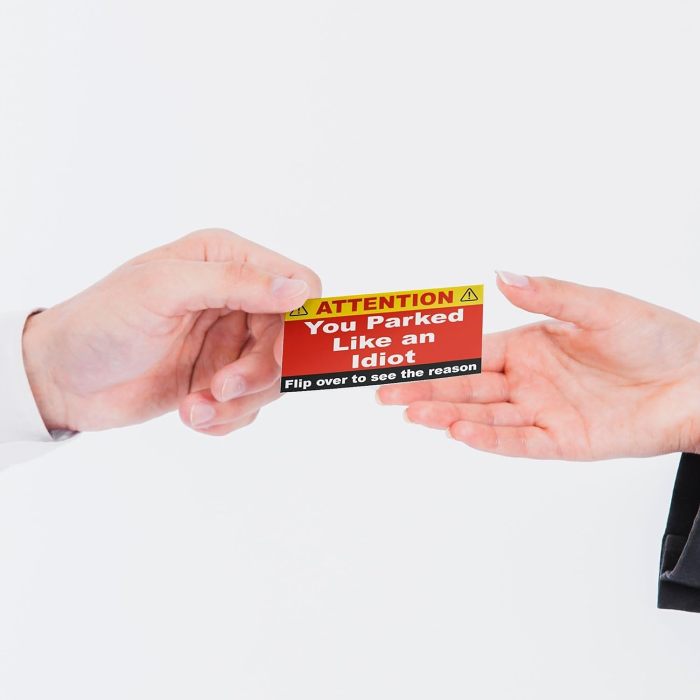 Pack of 50 - PRIVATE PARKING VIOLATION WARNING CARDS