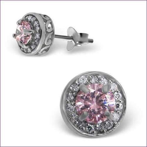 Round Sterling Silver Earrings