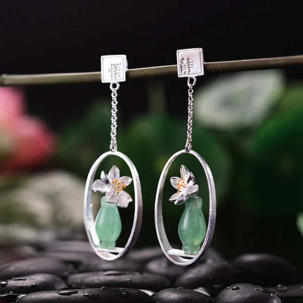 925 Silver Charm Earrings: Choose Your Theme - Crystals, Leaves, Teapots!
