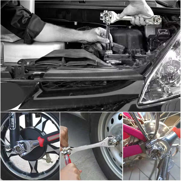 52in1 Universal 360° Rotating Head Rubber Grip Socket Wrench